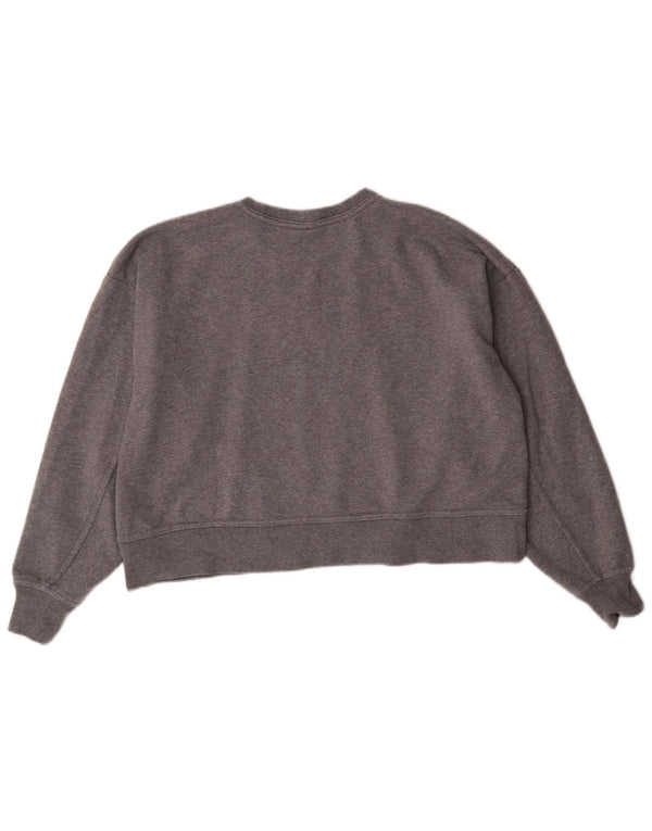 Женский джемпер большого размера с рисунком Nike Dri Fit UK 10, маленький серый