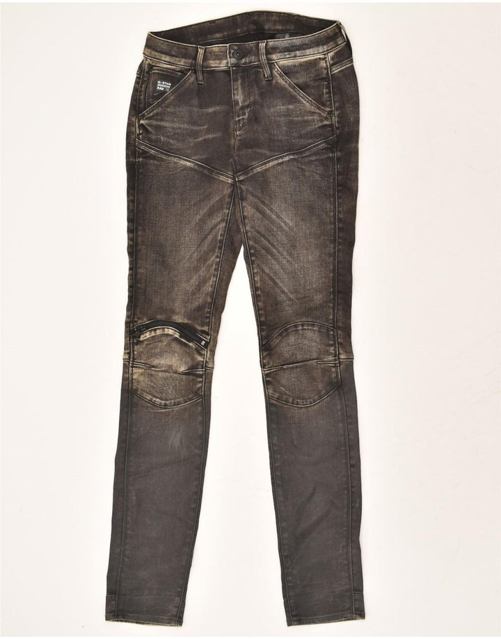 G-STAR Womens Skinny Jeans W26 L32 Grey Tie Dye Cotton | Vintage G-Star | Thrift | Second-Hand G-Star | Used Clothing | Messina Hembry 