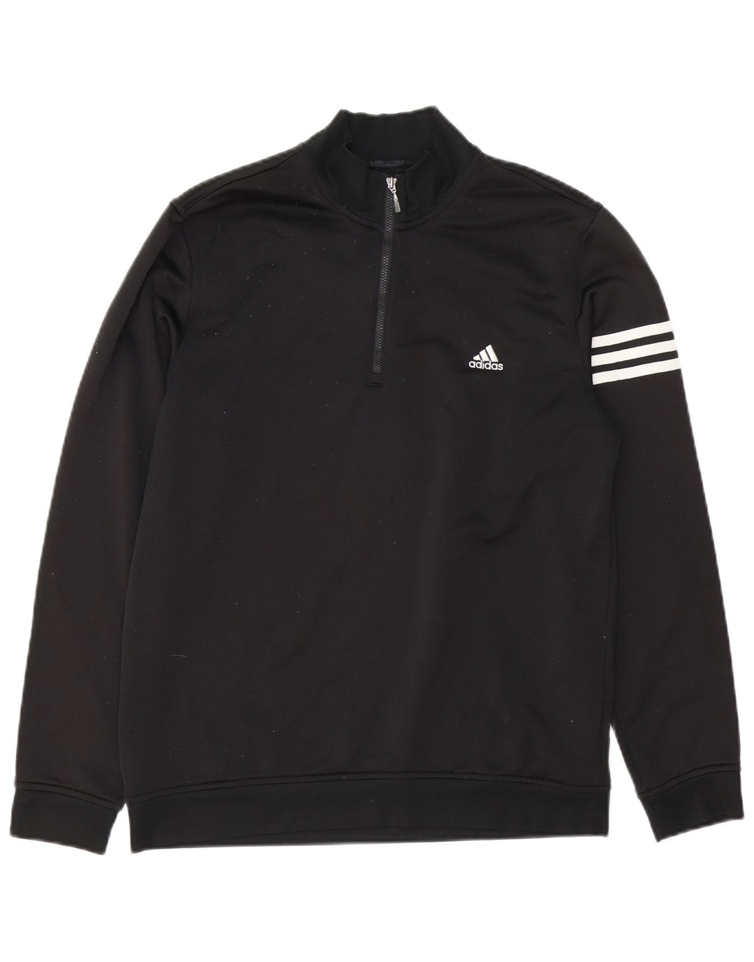 Мужской свитер с воротником на молнии Adidas Climalite, средний черный полиэстер