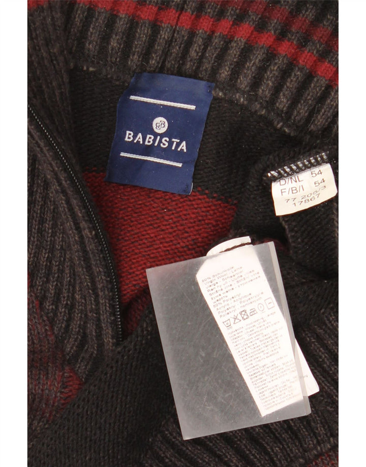 Мужской свитер BABISTA с воротником на молнии IT 54 XL Разноцветный в полоску