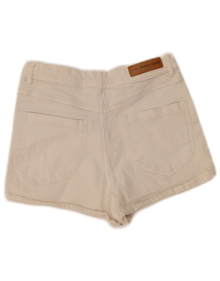Женские джинсовые шорты Zara EU 34 2XS W24 Белые