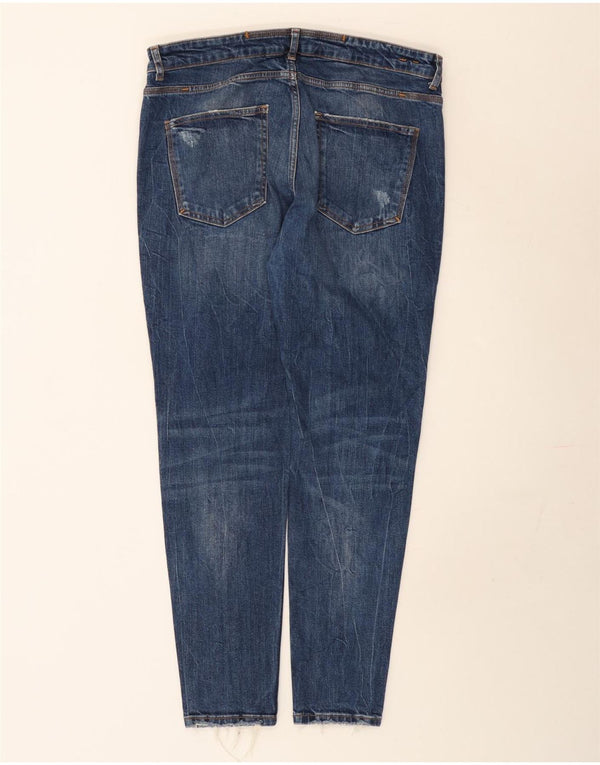 Мужские потертые джинсы скинни Zara EU 46 XL W36 L30 синие