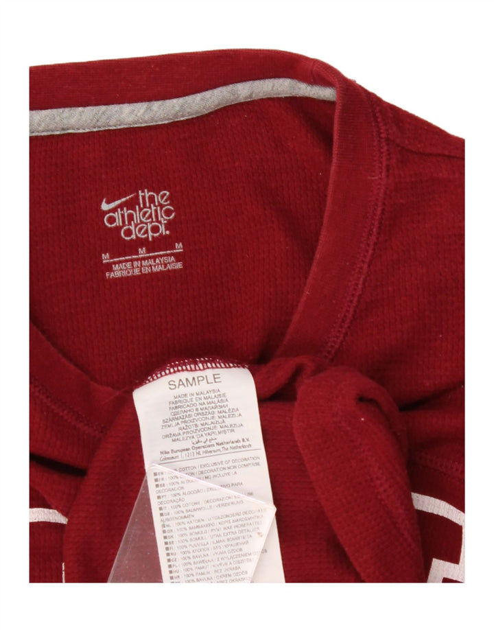 NIKE Mens Graphic Top Long Sleeve Medium Burgundy Cotton Vintage Nike and Second-Hand Nike from Messina Hembry 