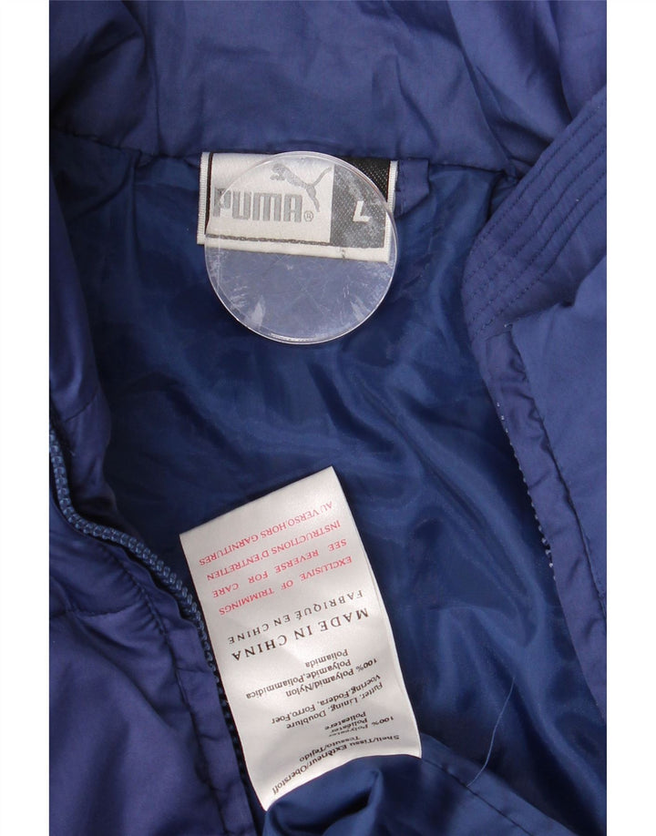 Мужская стеганая куртка Puma UK 40, большая темно-синяя, полиамид