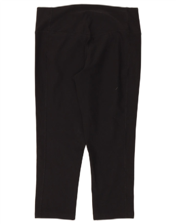 Женские леггинсы-капри Nike Dri Fit UK 10, маленькие черные из полиэстера