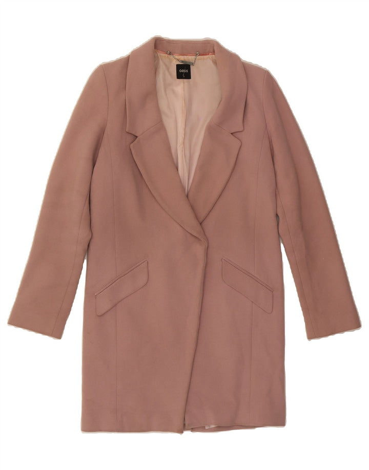 OASIS Womens Overcoat UK 10 Small Pink Polyester Vintage Oasis and Second-Hand Oasis from Messina Hembry 