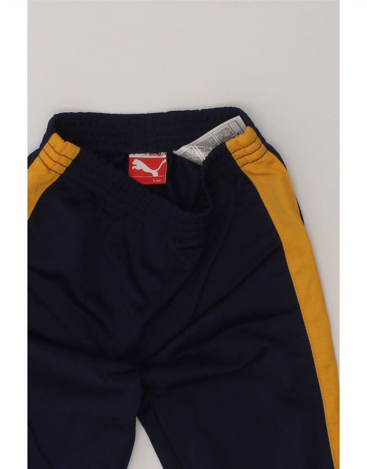 PUMA Baby Boys Tracksuit Trousers 3-6 Months Navy Blue Polyester | Vintage Puma | Thrift | Second-Hand Puma | Used Clothing | Messina Hembry 