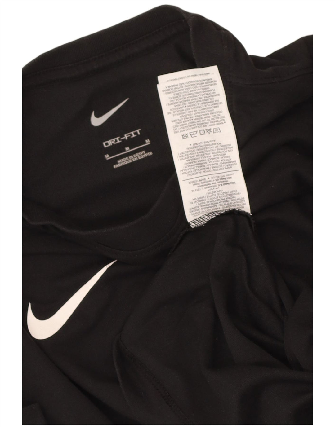 Мужская футболка Nike Dri Fit из хлопка среднего размера, черная