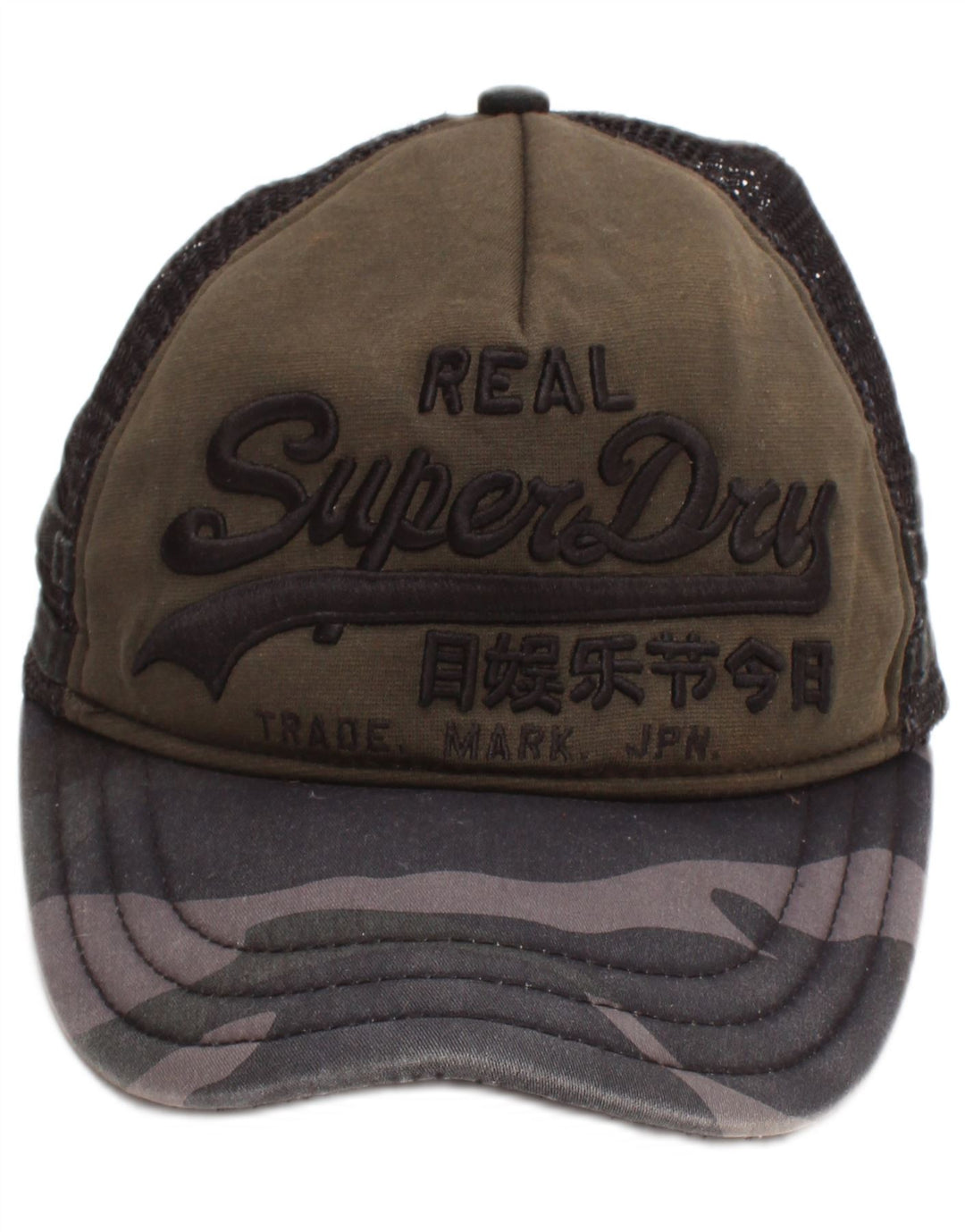 Мужская кепка с рисунком Superdry Trucker, один размер, цвет хаки, вискоза