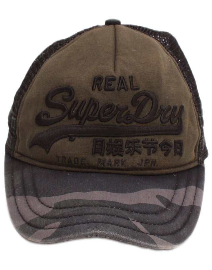 Мужская кепка с рисунком Superdry Trucker, один размер, цвет хаки, вискоза