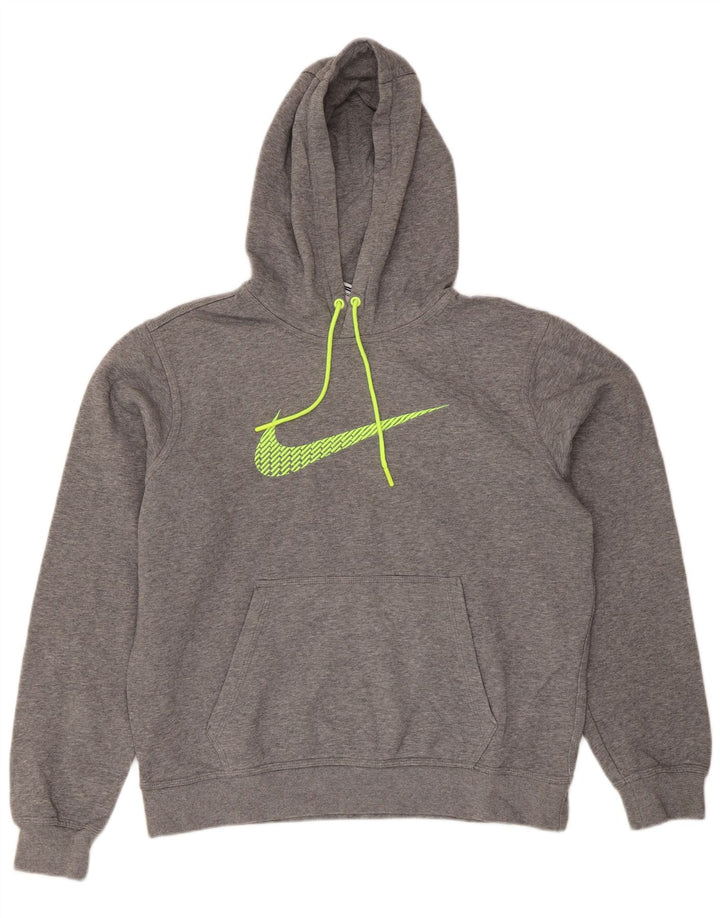 Мужской джемпер с капюшоном стандартного кроя Nike, хлопковый средний серый цвет