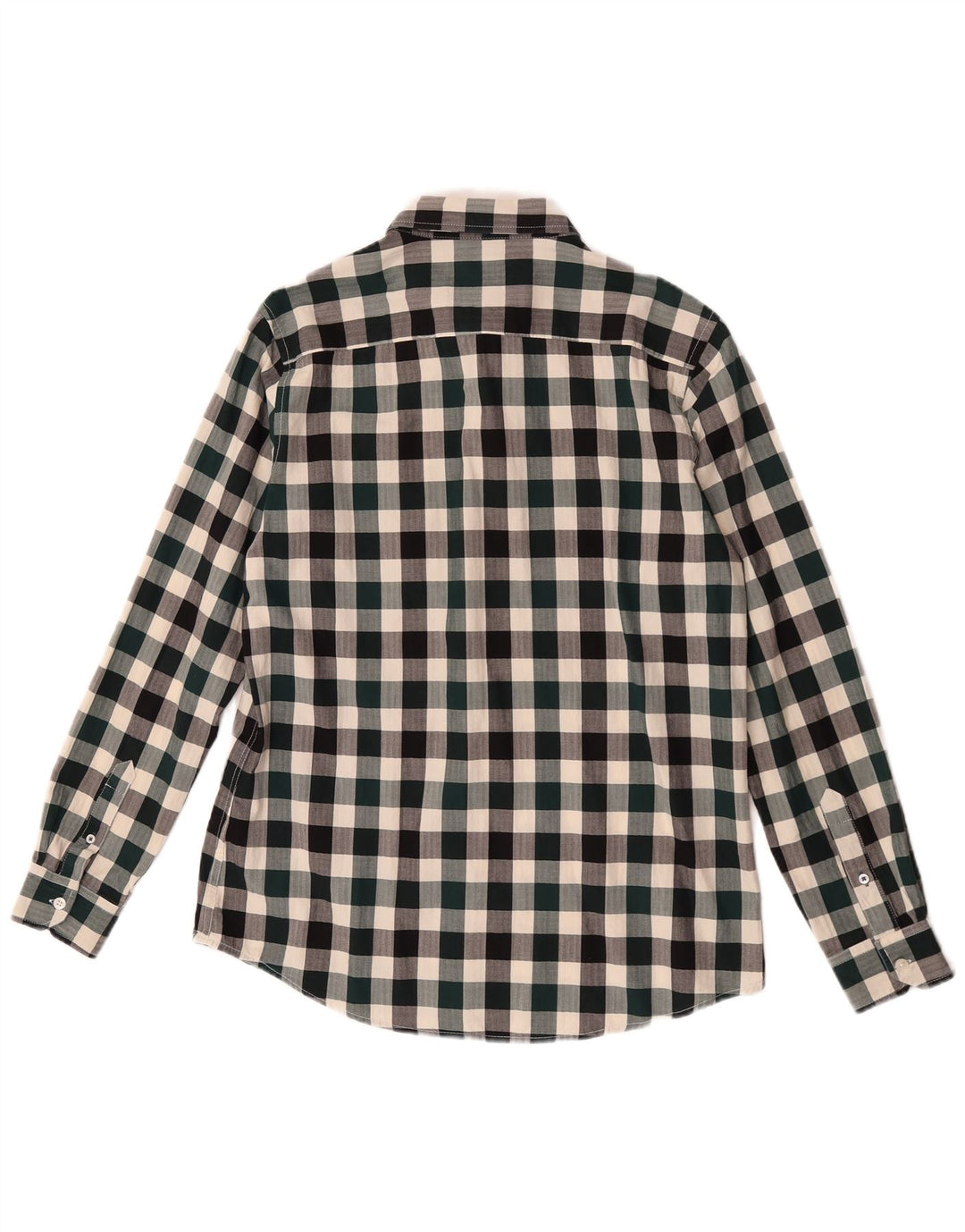 Crew Clothing Мужская приталенная рубашка среднего размера из разноцветного хлопка в мелкую клетку