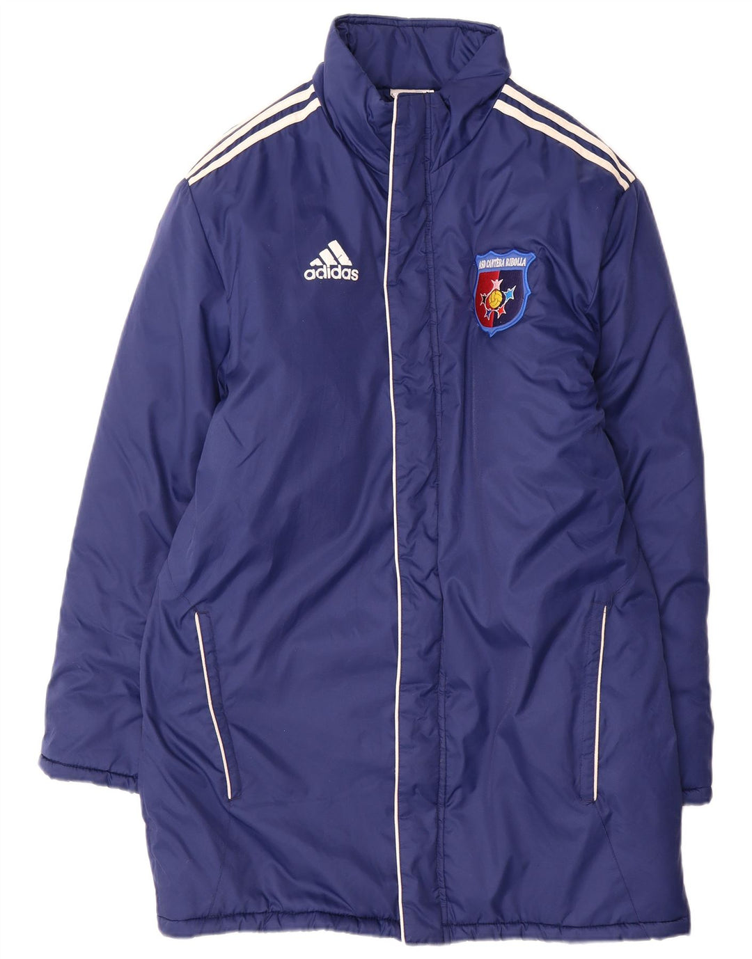 Мужская стеганая куртка Adidas UI 34/36, маленький синий нейлон