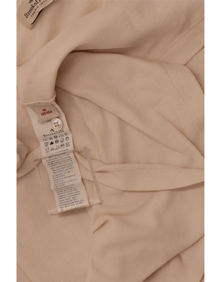 Мужская рубашка поло BROOKSFIELD IT 50 Medium Off White Cotton