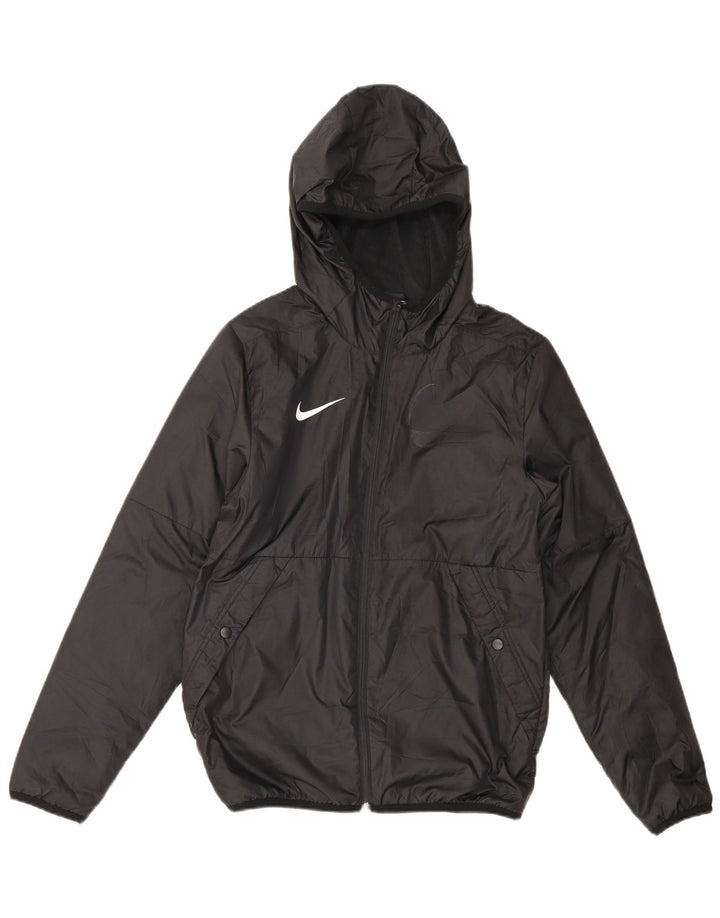 Мужская куртка-дождевик с капюшоном Nike UK 36, маленькая, черная