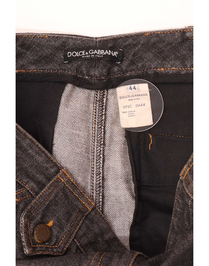 Женские расклешенные джинсы Dolce & Gabbana IT 44 Medium W32 L33 Серый хлопок