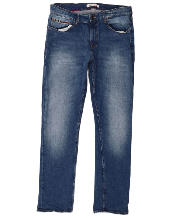 Мужские прямые джинсы Tommy Hilfiger Ryan Regular W34 L32, синий хлопок