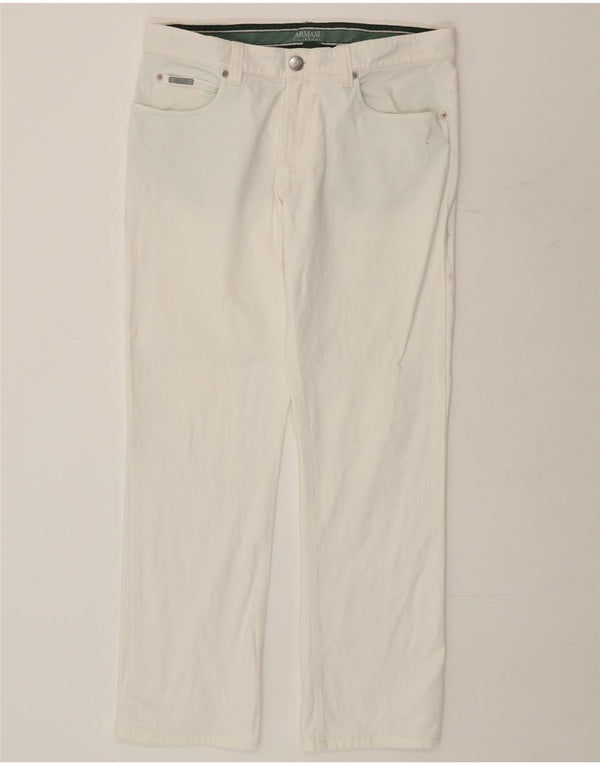 Мужские прямые джинсы Armani Collezioni W34 L31, белый хлопок