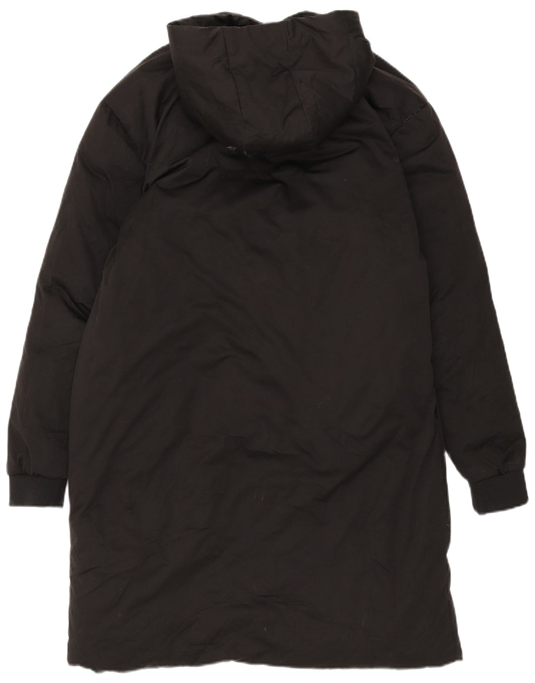 Мужское стеганое пальто с капюшоном Zara UK 38, средний черный полиэстер