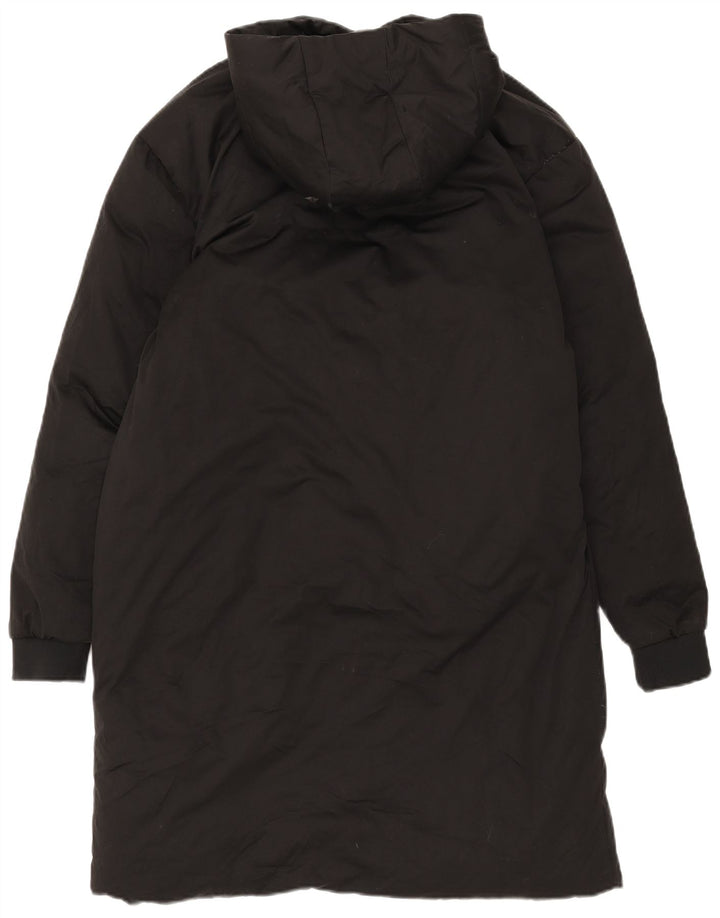 Мужское стеганое пальто с капюшоном Zara UK 38, средний черный полиэстер