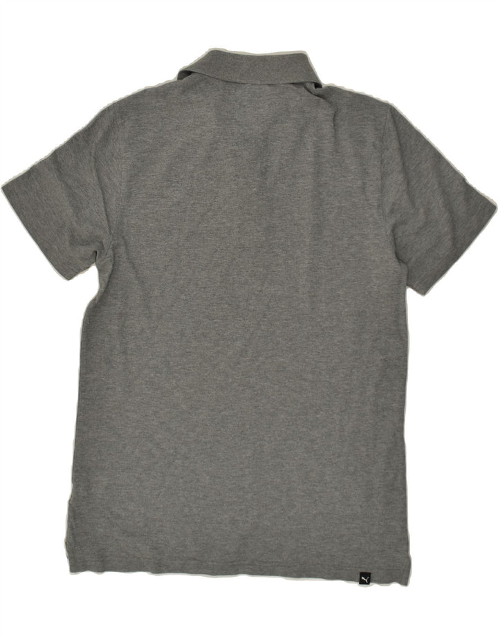 PUMA Mens Polo Shirt Medium Grey Cotton Vintage Puma and Second-Hand Puma from Messina Hembry 
