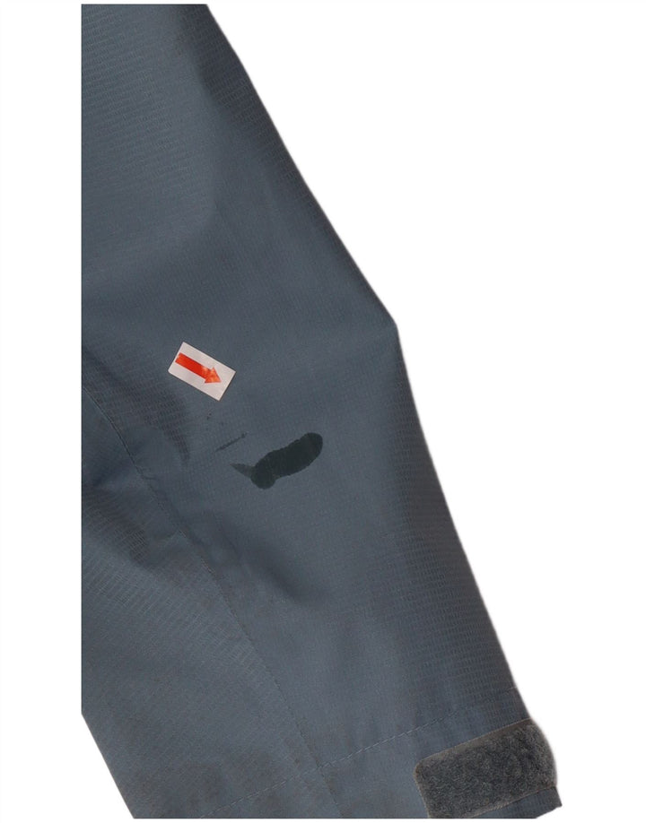 Женская дождевик с капюшоном Adidas UK 14, средний синий полиэстер