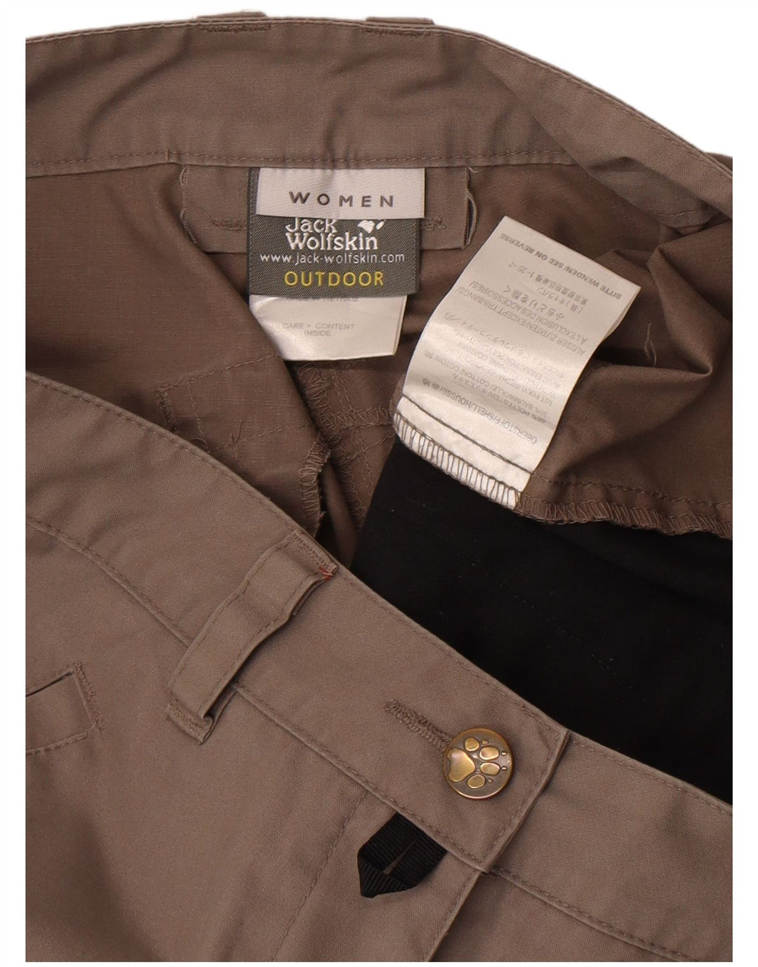 Jack Wolfskin Женские походные брюки-карго, маленькие W28 L29, серый полиэстер