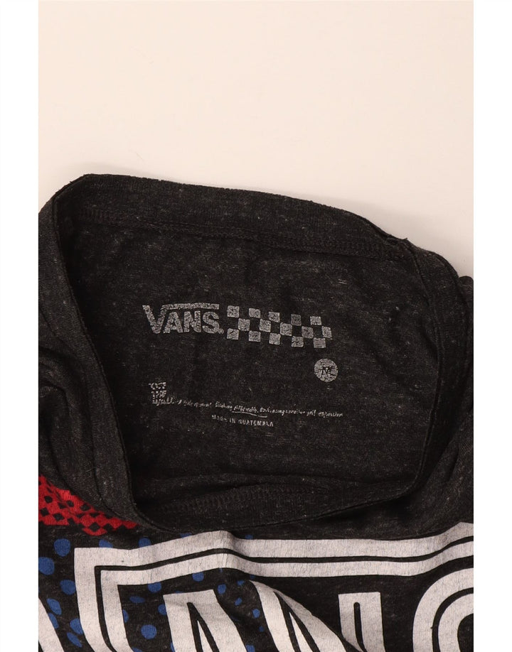 Мужская футболка с рисунком Vans среднего серого цвета в крапинку