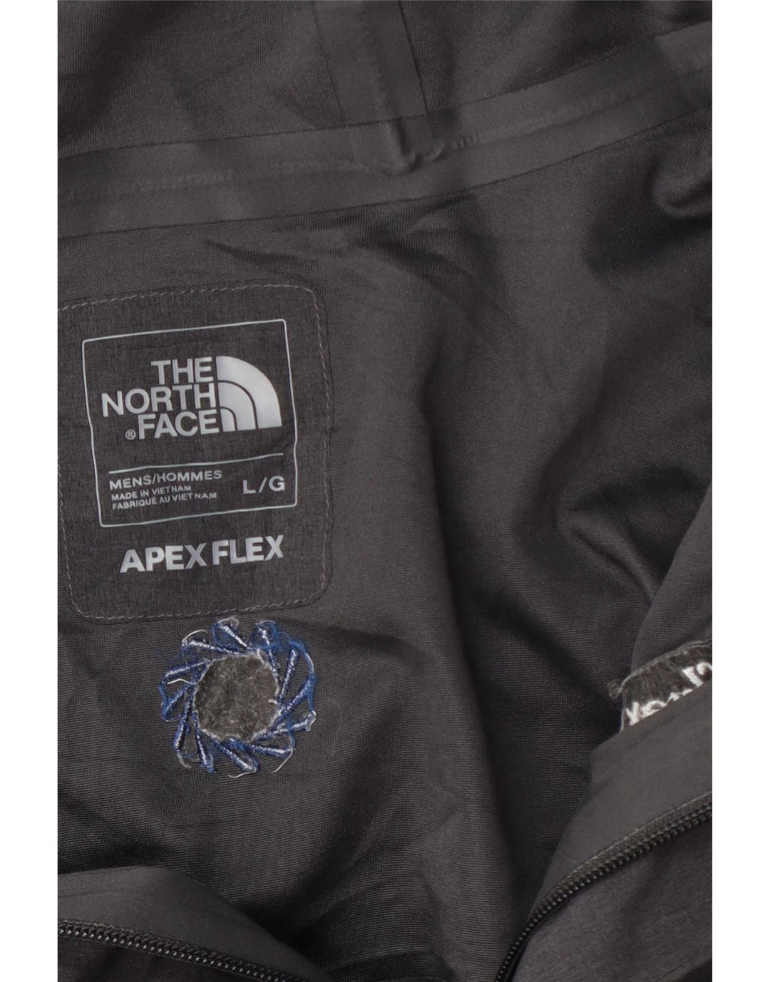 Мужская куртка-дождевик с капюшоном The North Face UK 40, большая серая