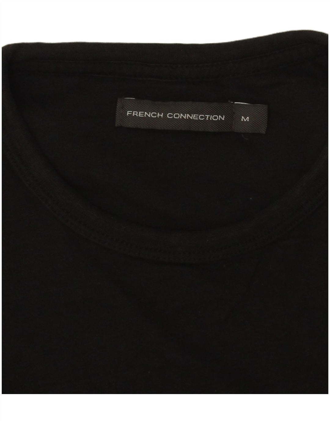 Мужская футболка French Connection Top из хлопка среднего размера, черная