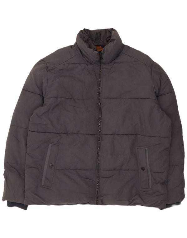 Мужская стеганая куртка MARKS & SPENCER UK 44 2XL Серый полиэстер