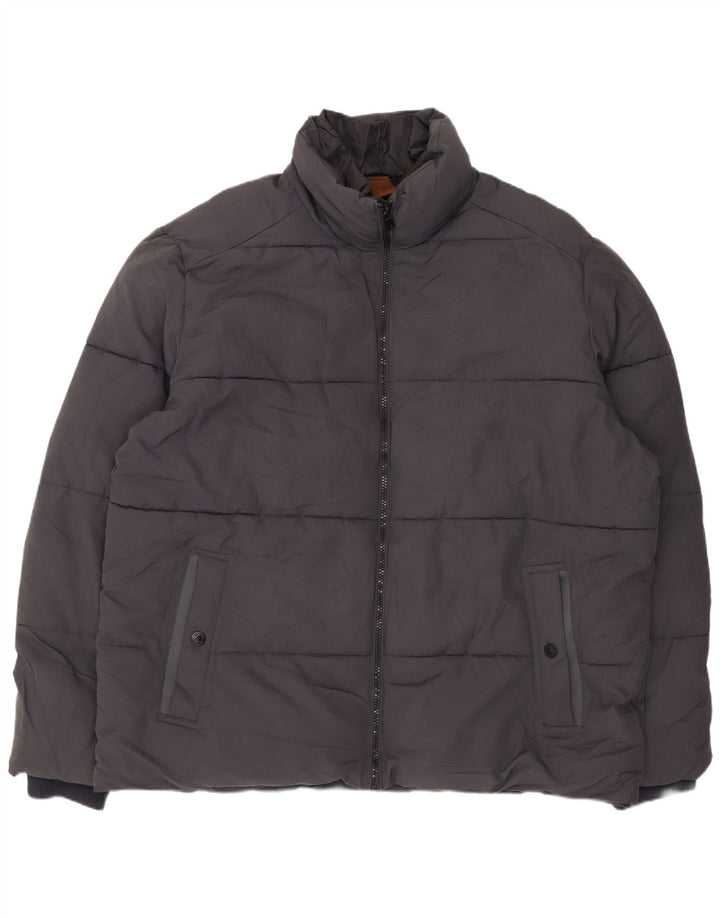 Мужская стеганая куртка MARKS & SPENCER UK 44 2XL Серый полиэстер