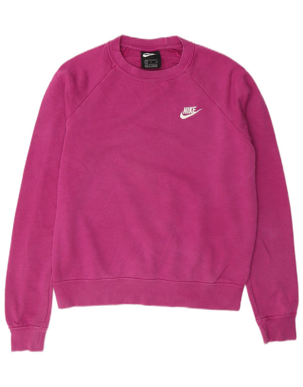 Женский джемпер оверсайз-свитшот Nike UK 10, маленький розовый хлопковый