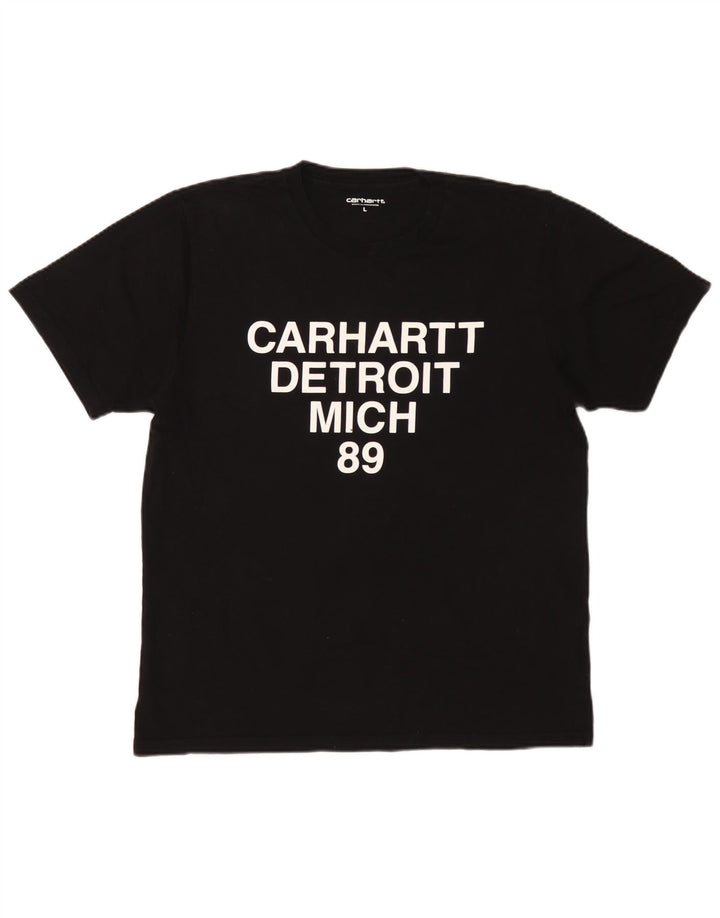 Мужская футболка с рисунком Carhartt, большой черный хлопок
