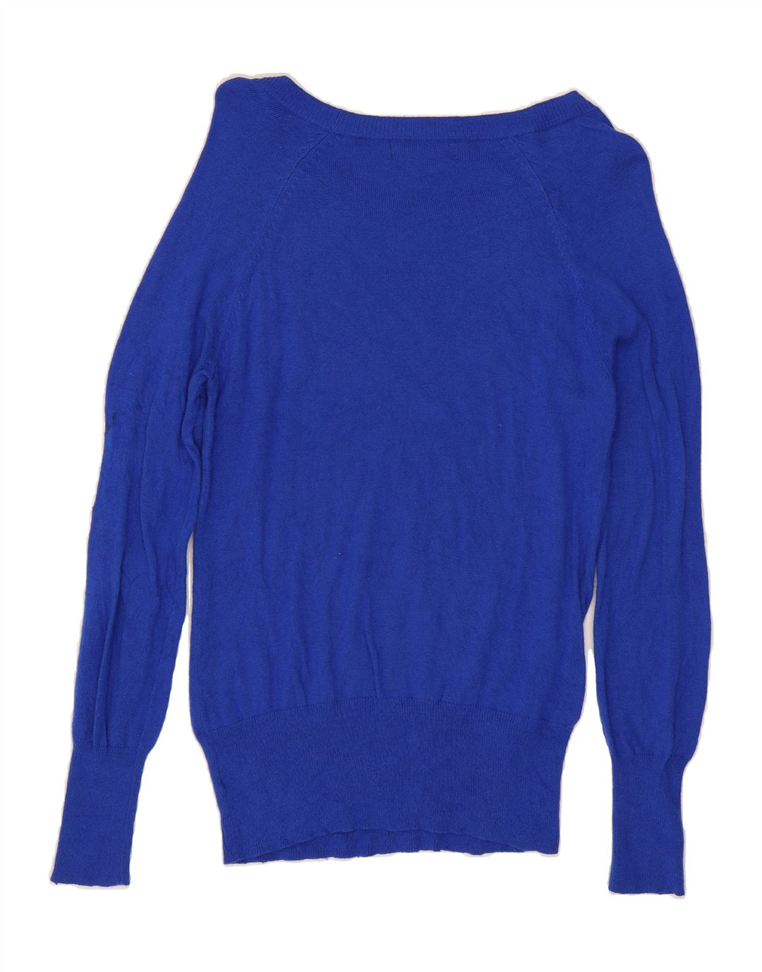 MOSSIMO Womens Boat Neck Jumper Sweater UK 12 Medium Blue Nylon Vintage Mossimo and Second-Hand Mossimo from Messina Hembry 