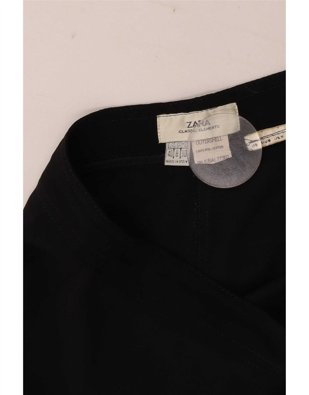 Женские укороченные брюки свободного кроя Zara EU 40 Medium W30 L26, черный полиэстер