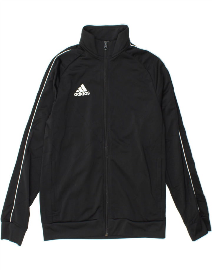 ADIDAS Boys Tracksuit Top Jacket 13-14 Years Black Polyester Vintage Adidas and Second-Hand Adidas from Messina Hembry 