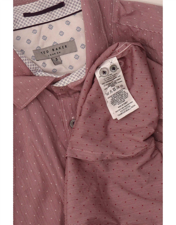 Мужская рубашка Ted Baker, размер 5 XL, красная хлопковая полоска