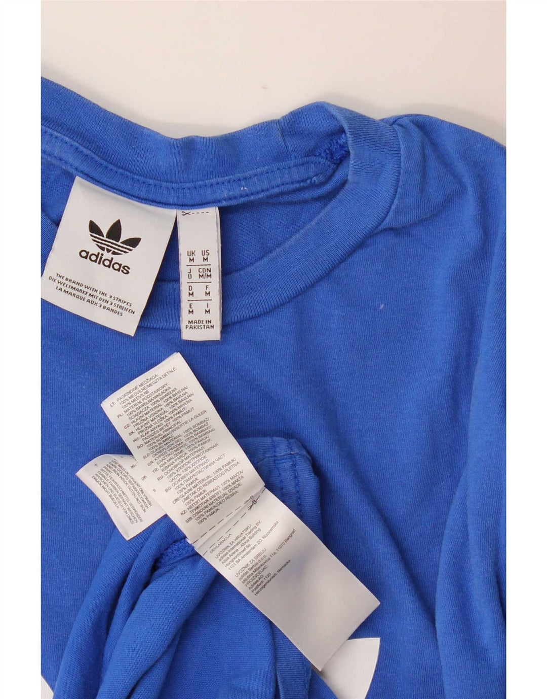 Мужская футболка с рисунком Adidas Top Medium Blue Cotton