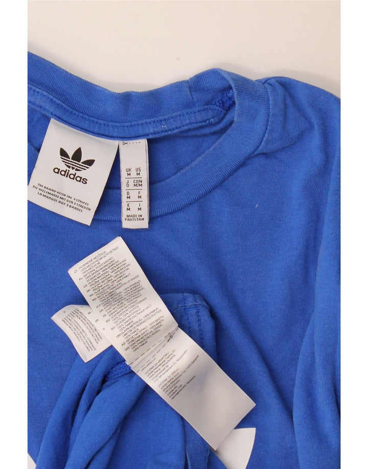 Мужская футболка с рисунком Adidas Top Medium Blue Cotton