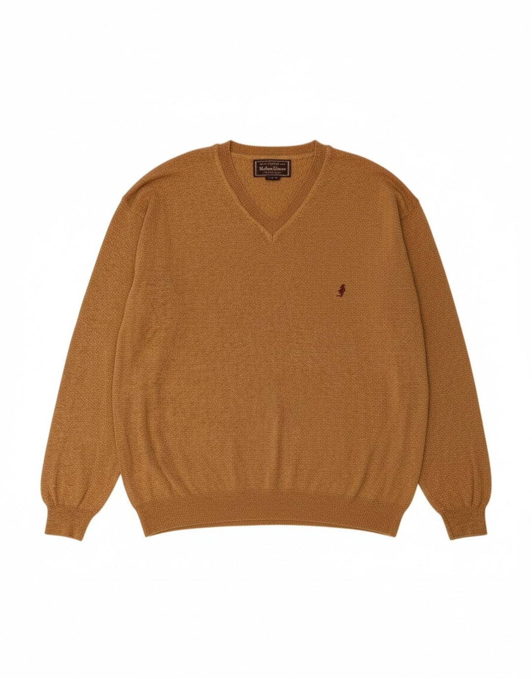 MARLBORO CLASSICS Mens V-Neck Jumper Sweater 2XL Brown Cotton