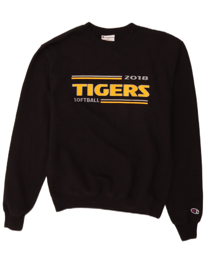 Мужской свитшот Champion Tigers с рисунком, маленький черный хлопковый джемпер