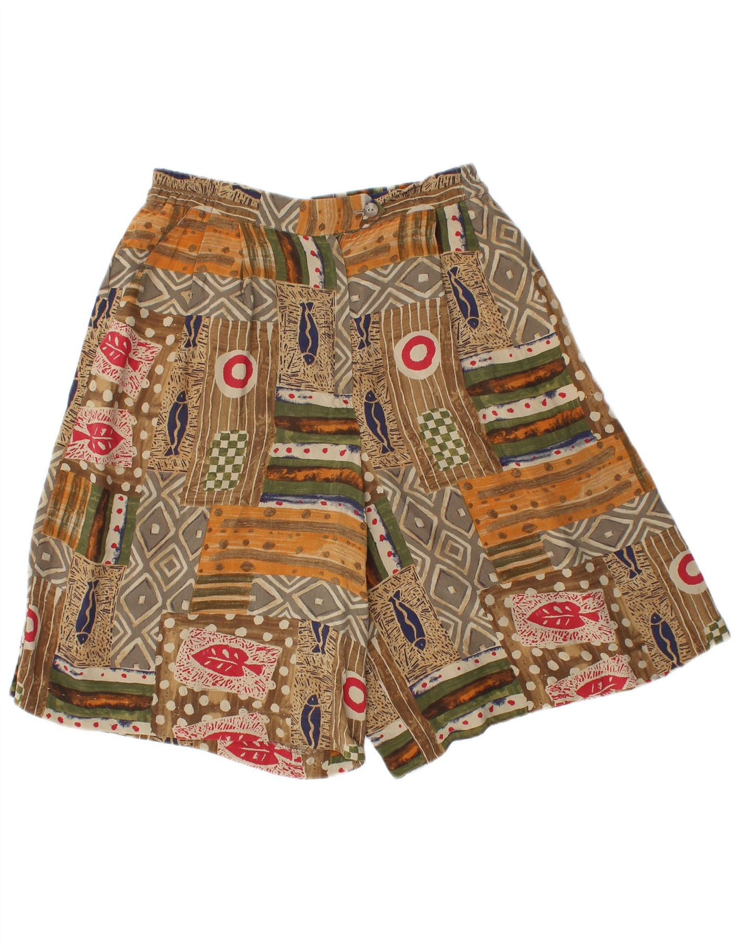 ВИНТАЖНЫЕ женские повседневные шорты с высокой талией IT 46, большие W28, разноцветные