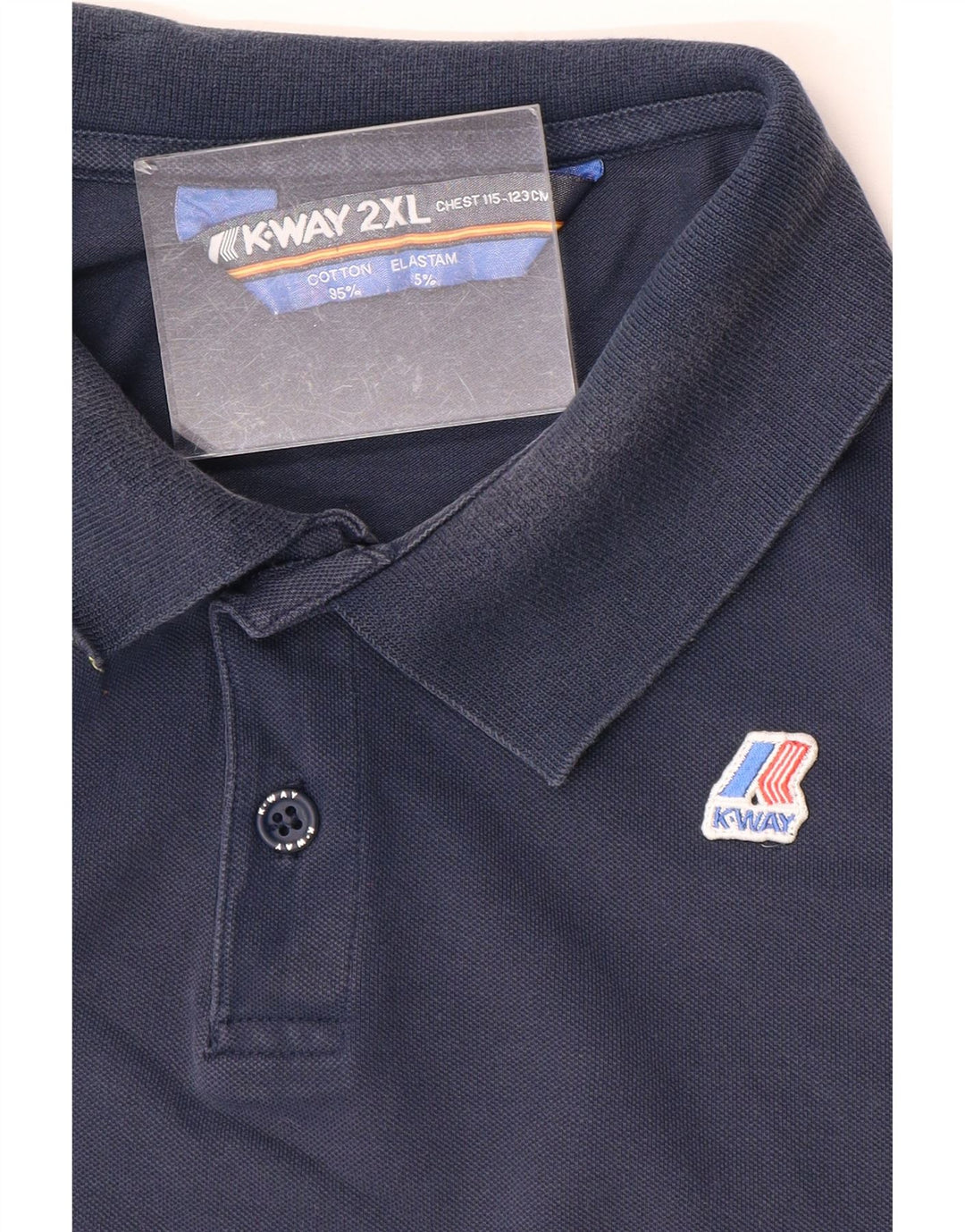 Мужская рубашка-поло K-Way 2XL, темно-синяя, хлопок