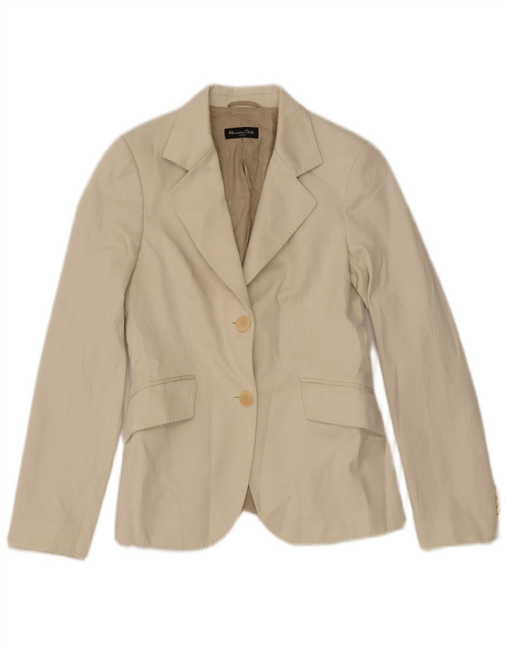 Мужской пиджак Massimo Dutti на 2 пуговицах, цвет ЕС 38, маленький, белый, хлопок
