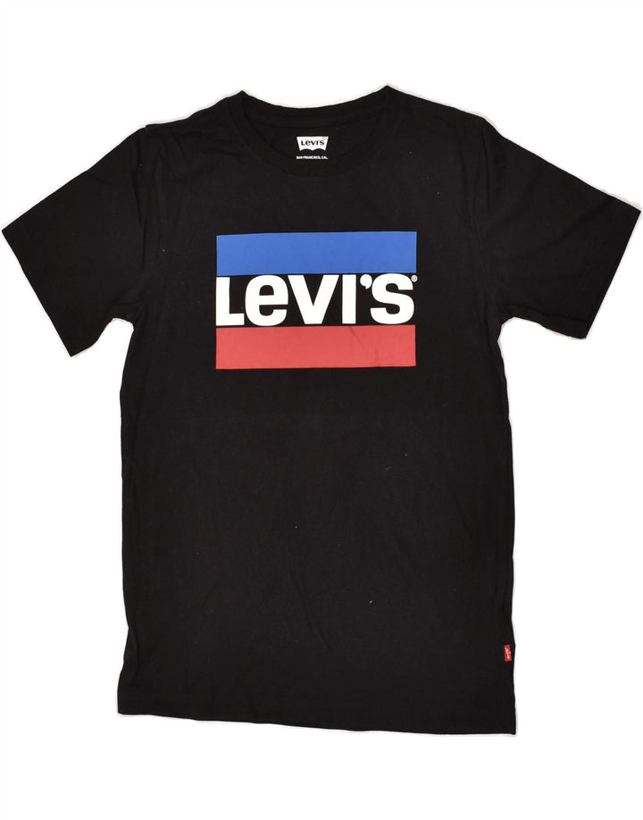 LEVI'S Girls Graphic T-Shirt Top 15-16 Years Black Cotton | Vintage Levi's | Thrift | Second-Hand Levi's | Used Clothing | Messina Hembry 