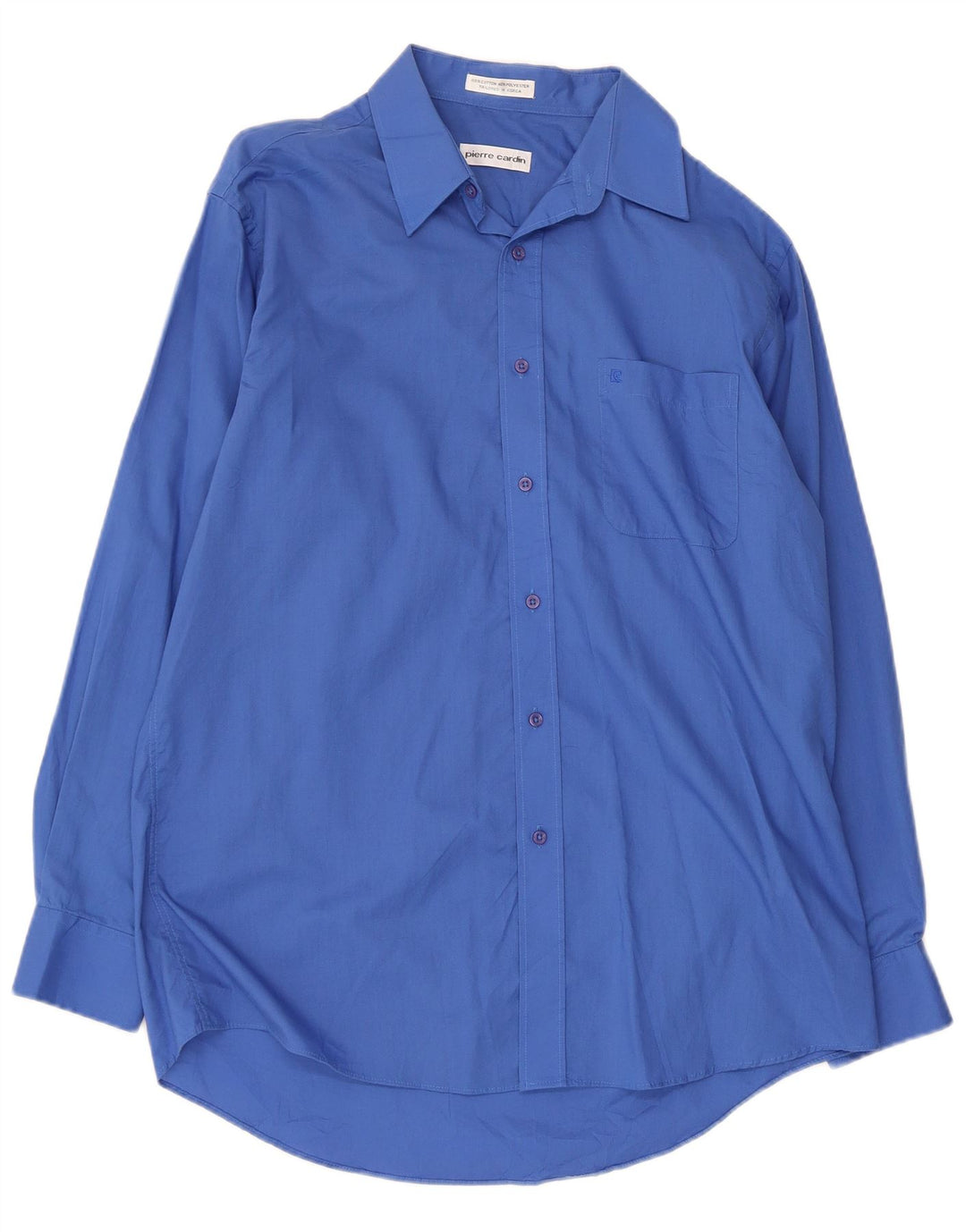 Рубашка мужская PIERRE CARDIN, размер 15, 1/2, средний синий, хлопок