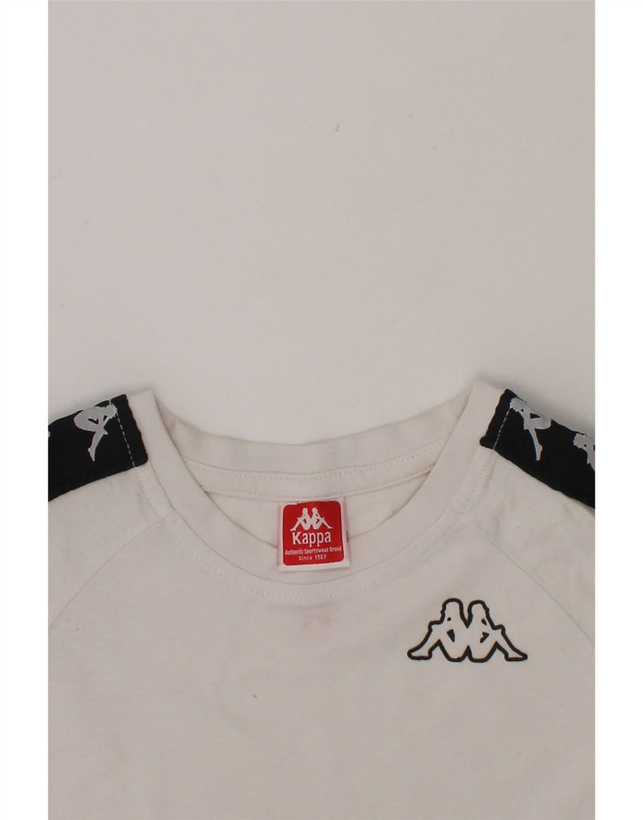 KAPPA Boys Graphic T-Shirt Top 9-10 Years White Cotton Vintage Kappa and Second-Hand Kappa from Messina Hembry 