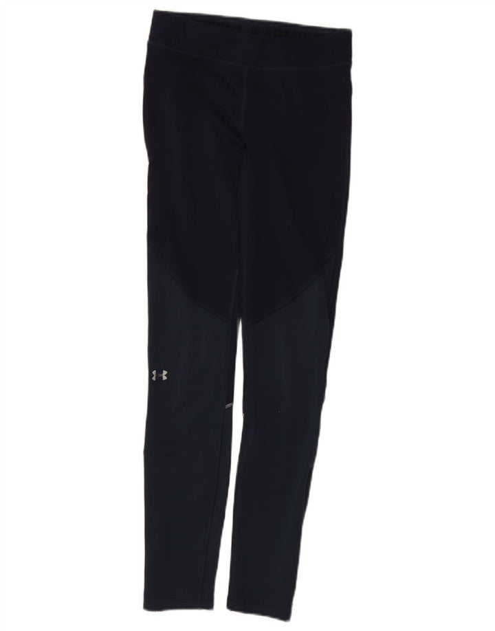 Женские леггинсы Under Armour UK 4 XS, темно-синий, полиэстер с цветными блоками
