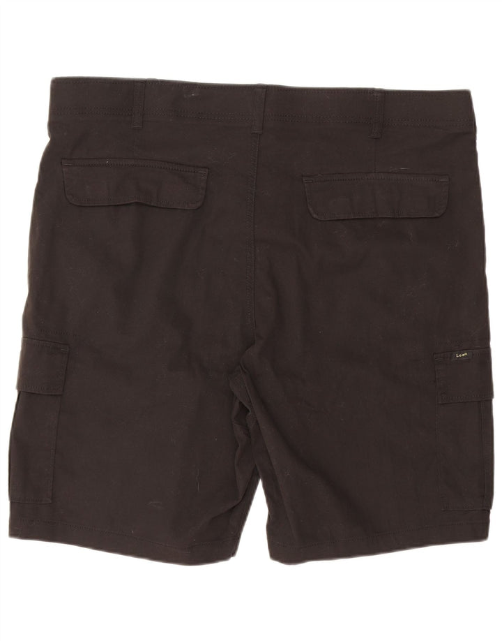 LEE Mens Cargo Shorts W42 2XL Black Cotton